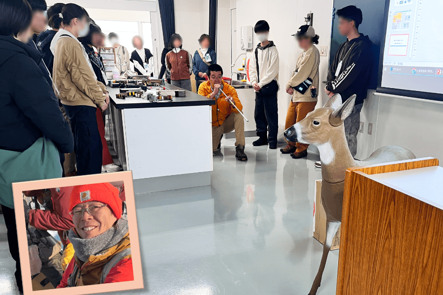 野生動物の生体捕獲に使う吹き矢を体験しよう！